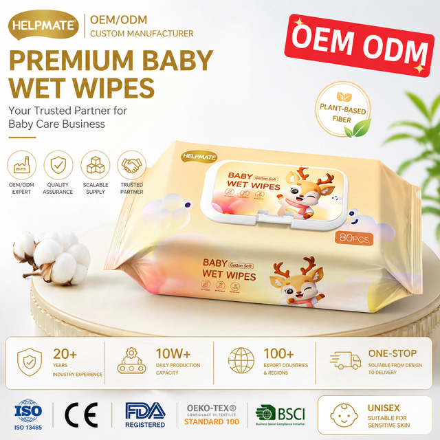 OEM ODMカスタム使い捨てベイビーウェットワイプ卸売